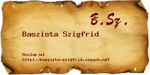Baszista Szigfrid névjegykártya